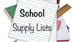  2023 -2024 School Supply Lists 